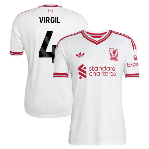 Virgil van Dijk Liverpool  2026/27 Away  Jersey - White