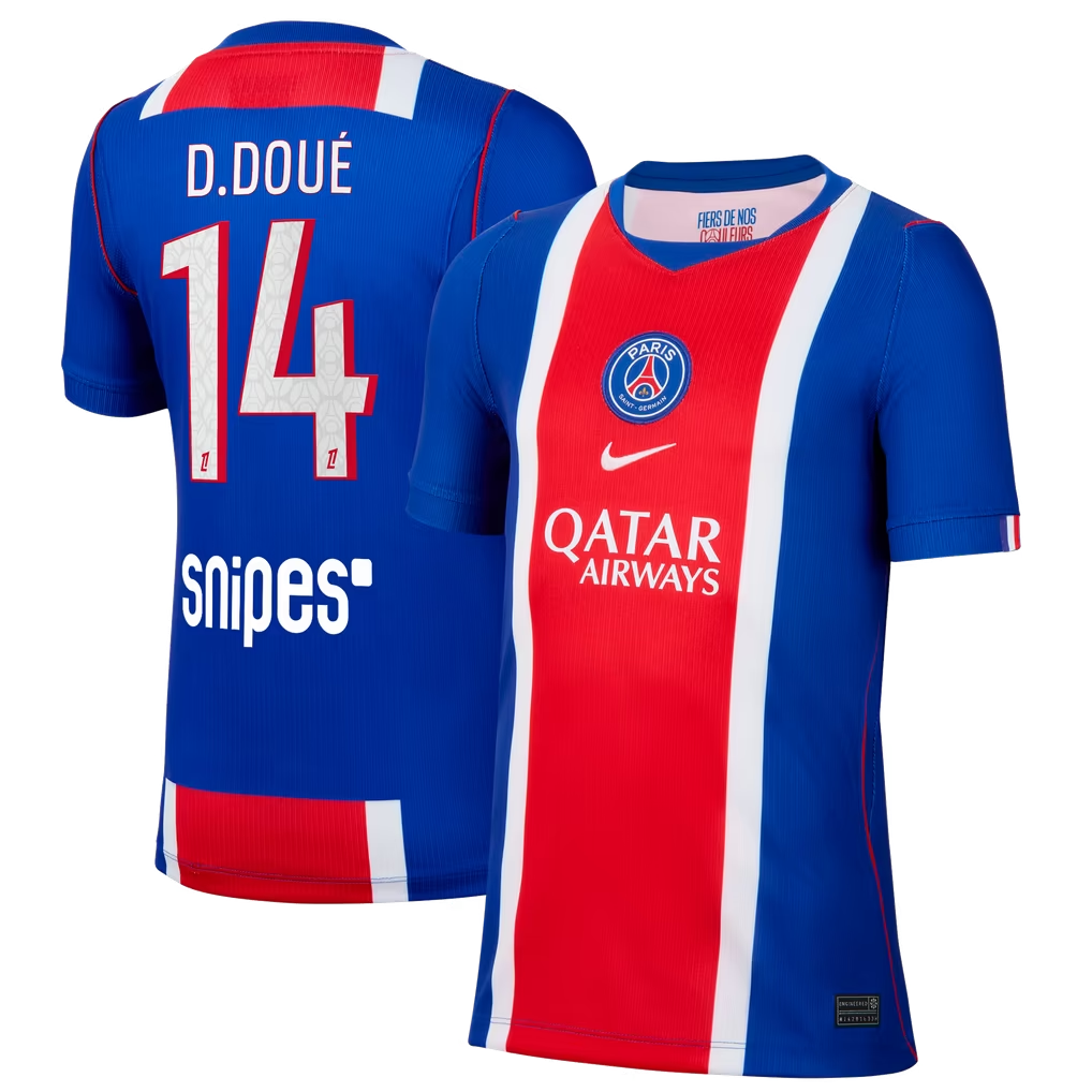 Désiré Doué Paris Saint-Germain 2026/27 Home Stadium Jersey - Blue