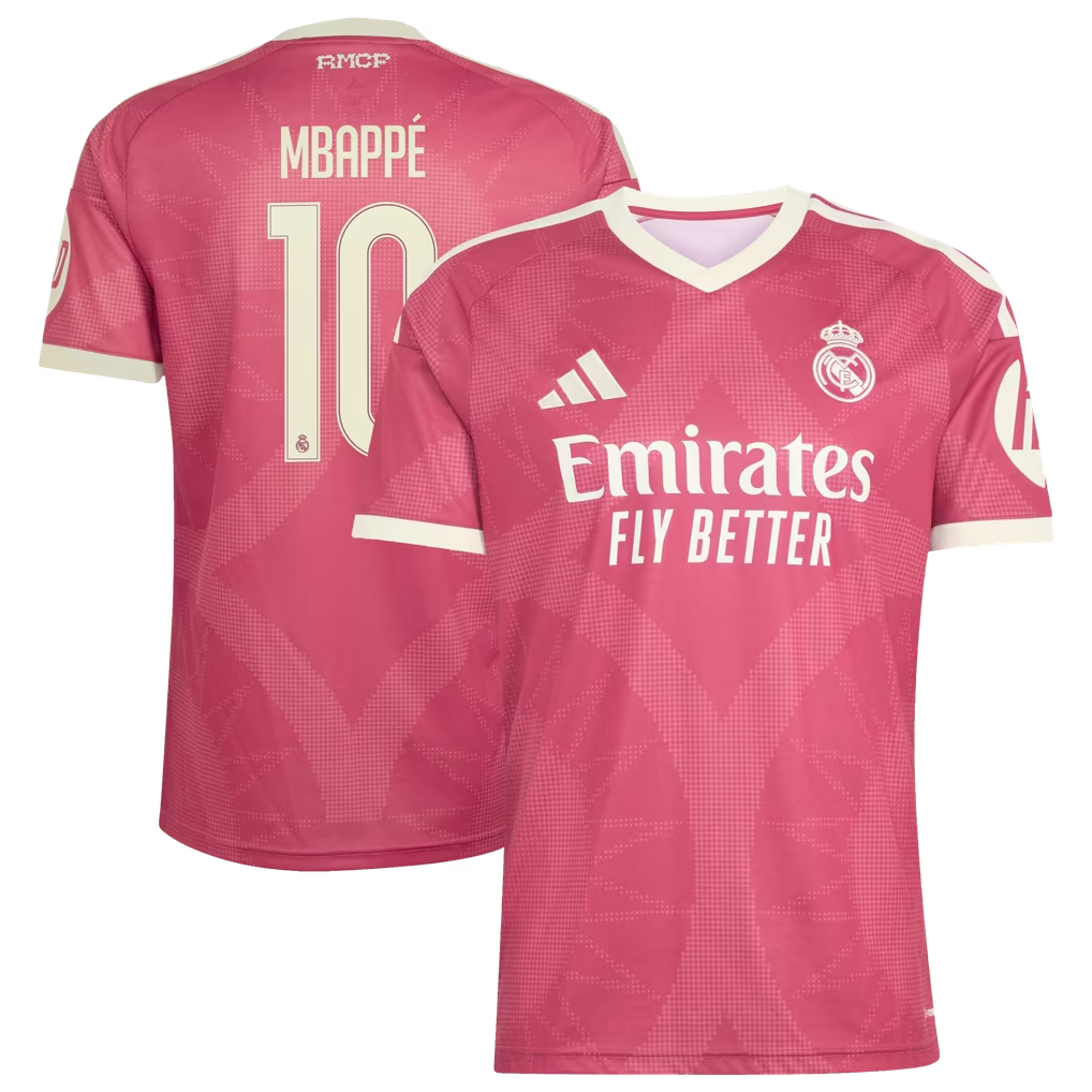 Kylian Mbappé Real Madrid Youth 2026/27 Third Jersey - Pink