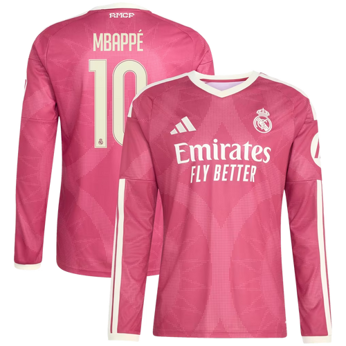Kylian Mbappé Real Madrid 2026/27 Third Long Sleeve Jersey - Pink