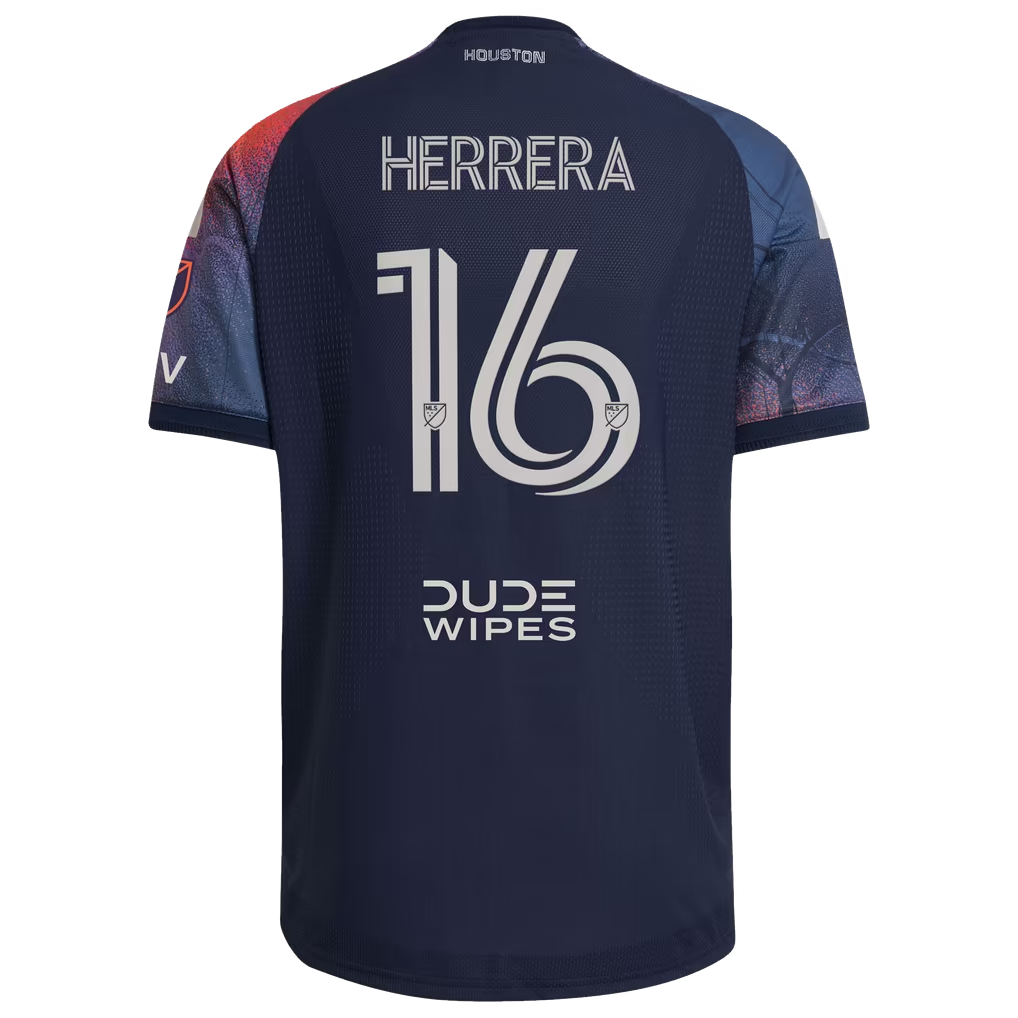 Héctor Herrera Houston Dynamo FC 2026 Mission Control On-Field Patch Jersey - Blue