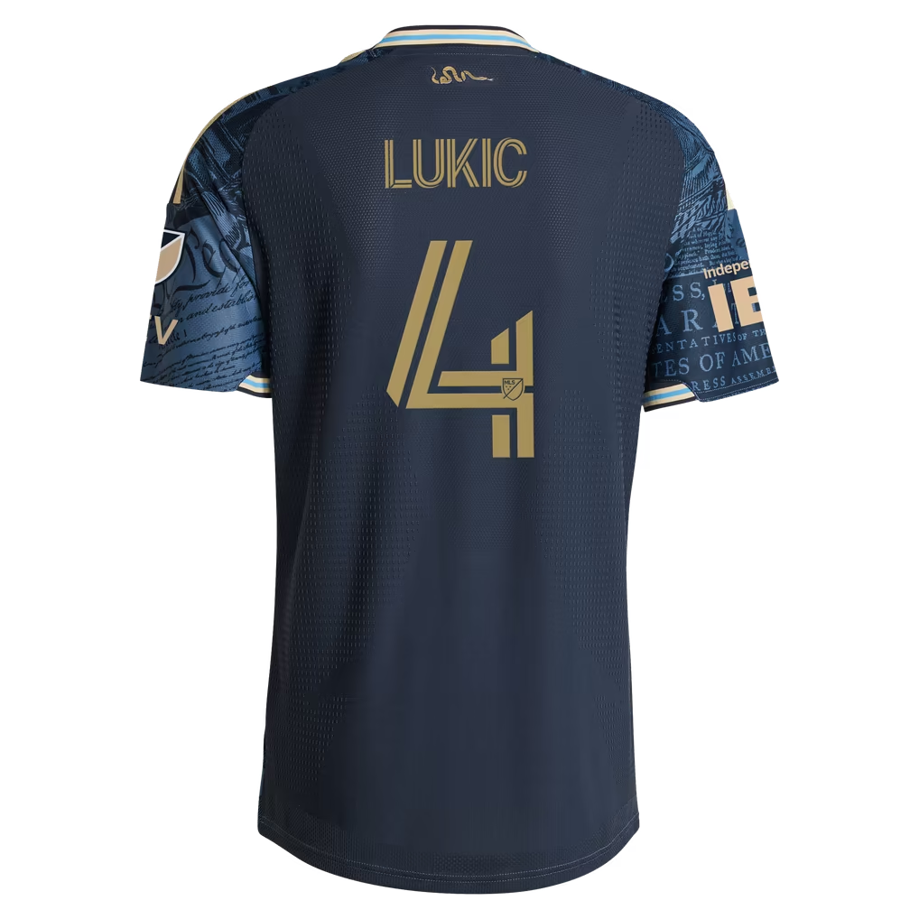 Jovan Lukić Philadelphia Union 2026 1776 Kit On-Field Patch Jersey - Navy