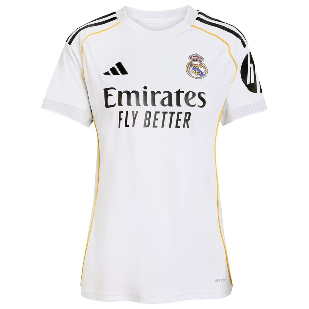 Kylian Mbappé Real Madrid Women's 2025/26 Home Player Jersey - White