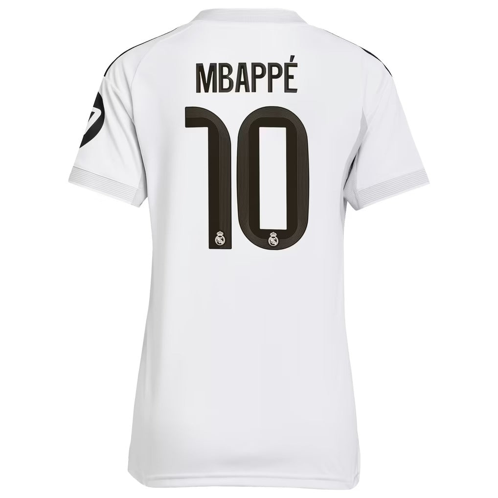 Kylian Mbappé Real Madrid Women's 2025/26 Home Player Jersey - White