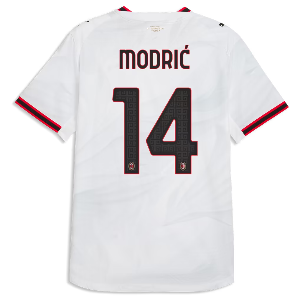 Luka Modrić AC Milan 2026/27 Away On-Field  Jersey - White