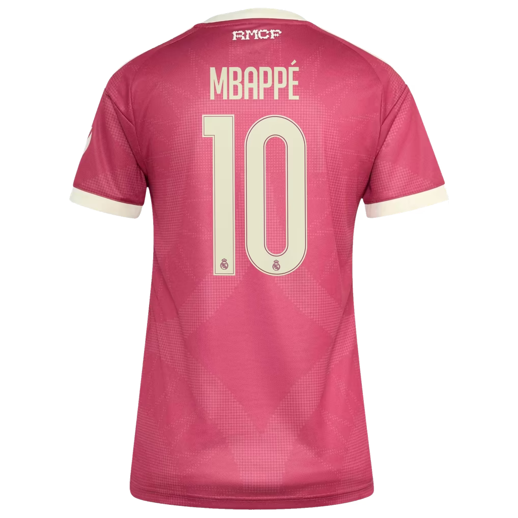 Kylian Mbappé Real Madrid Women's 2026/27 Third Jersey - Pink